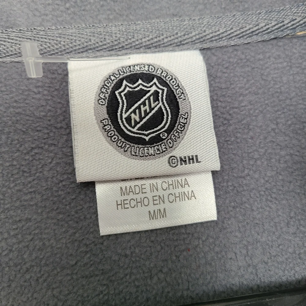 NHL Anaheim Ducks Hockey Fleece Lined Zip-up Tan Athletic Embroider Logo Jacket